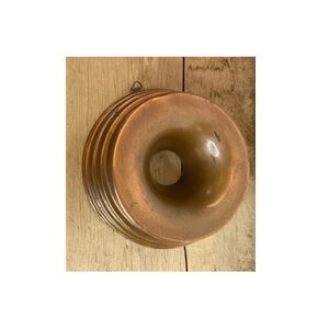 Vintage Tapiol Portugal Copper Stepped Bundt Cake Ring Shaped Mold Tin Hanging